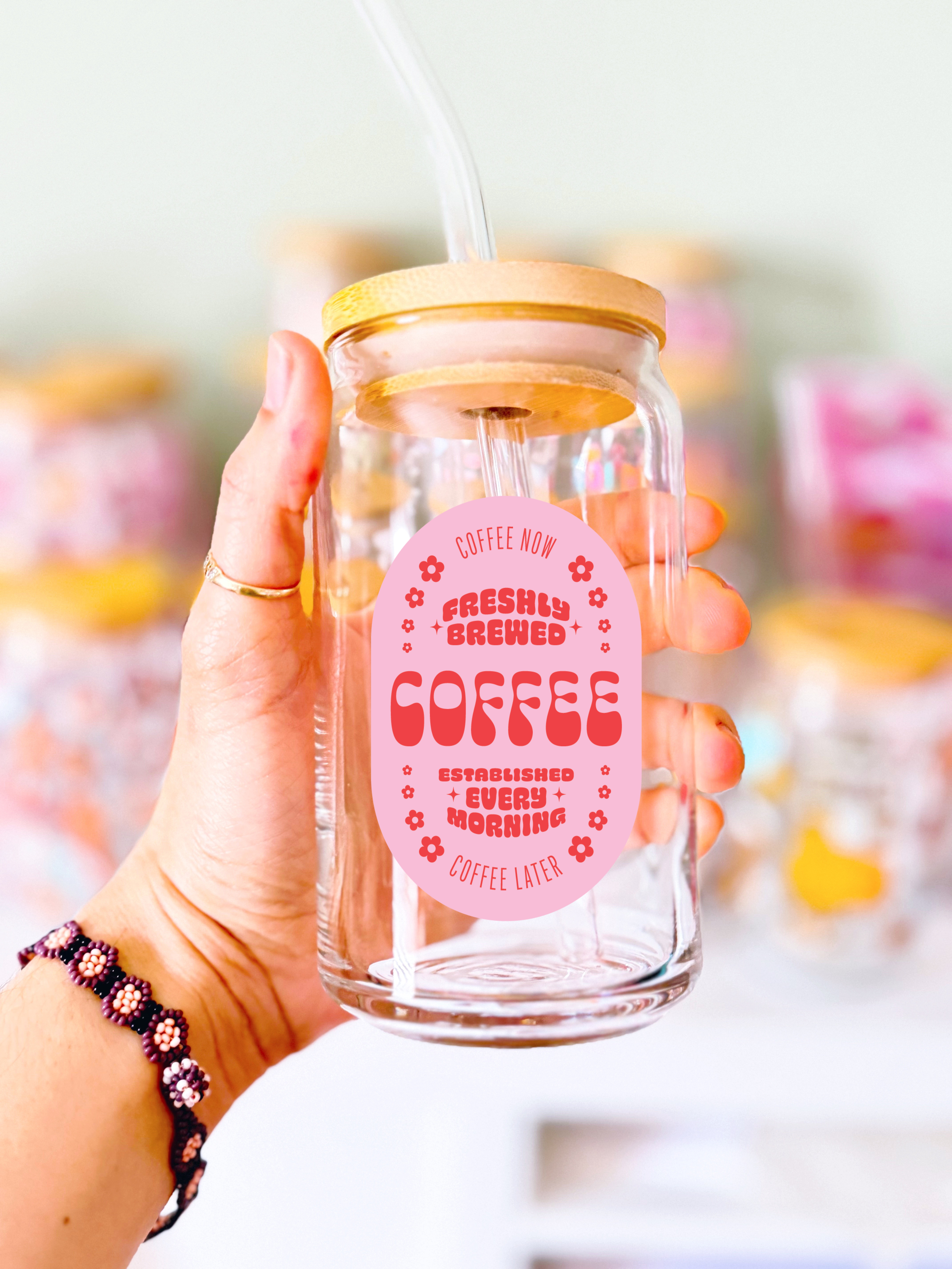 Fresh Brewed Coffee Glass Can