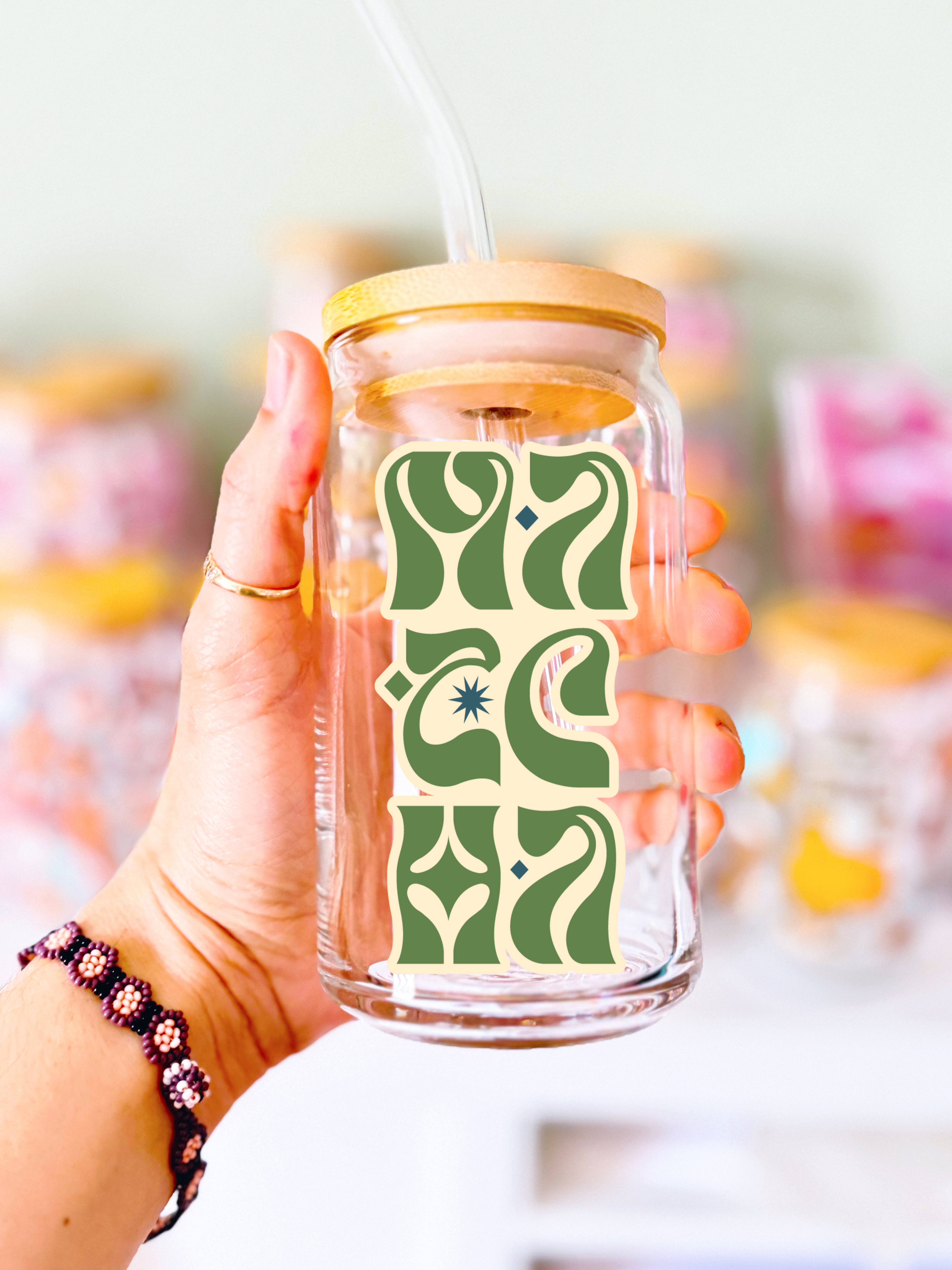 Funky Matcha Glass Can