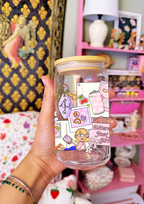Just A Girl Lizzy 16 oz Glass Can