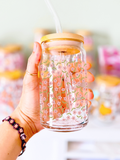 Pink Ditsy Flowers Cups
