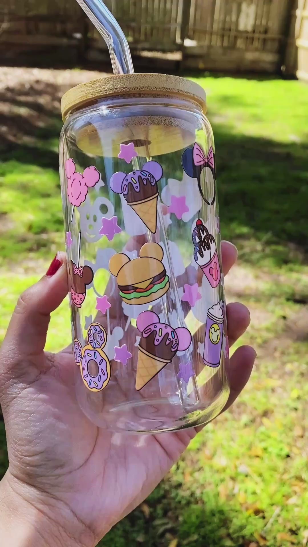 Theme Park Treats Glass Can Cup