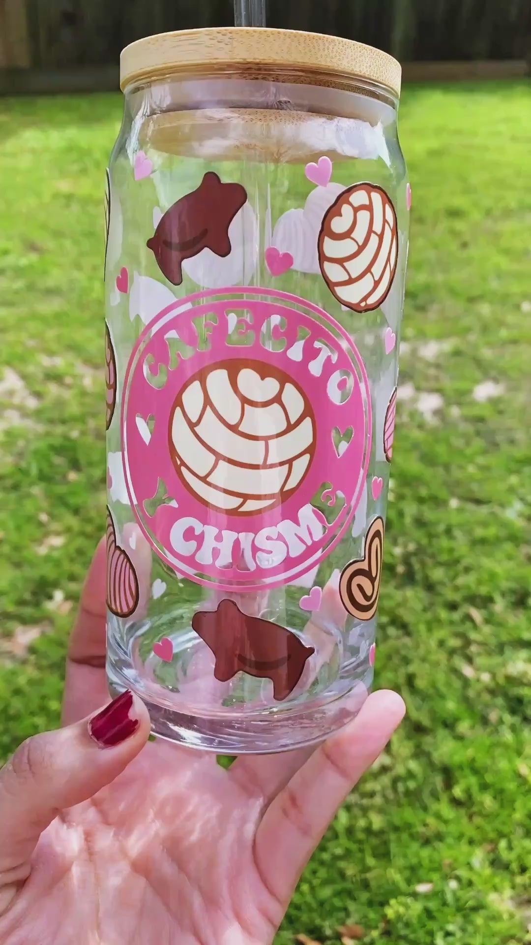 Cafecito Y Chisme Glass Can Cup