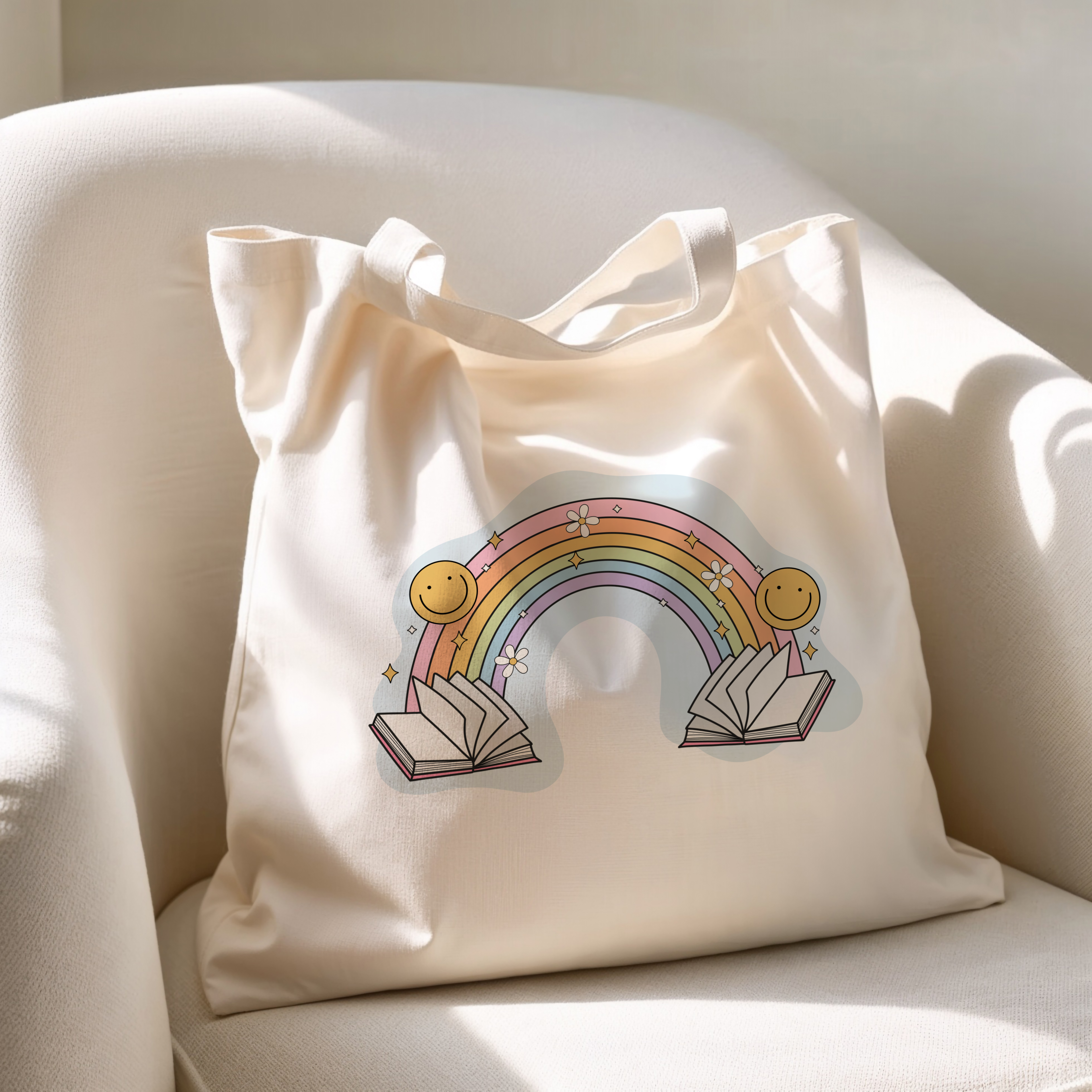 Reading Rainbow Tote Bag