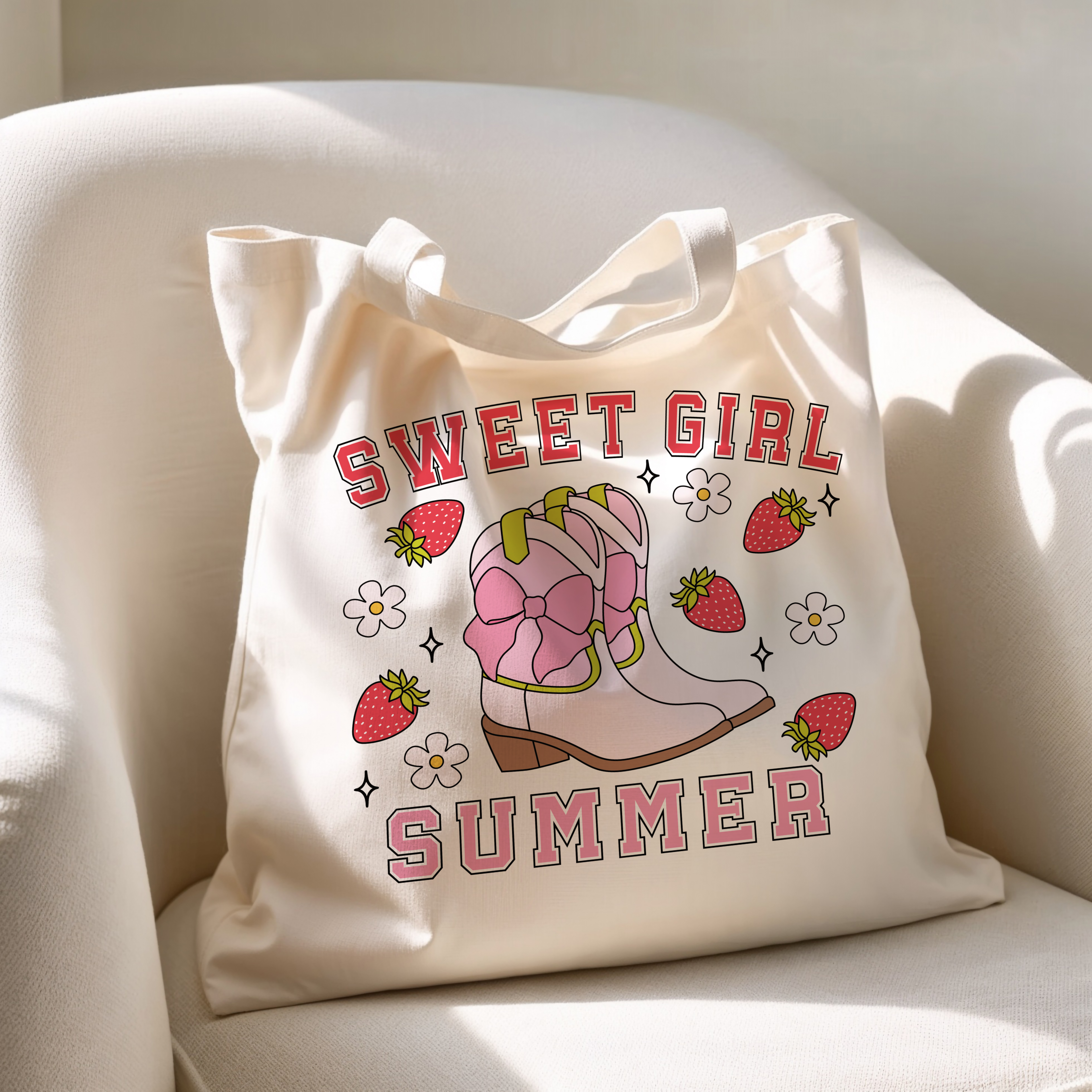 Sweet Girl Summer Tote Bag