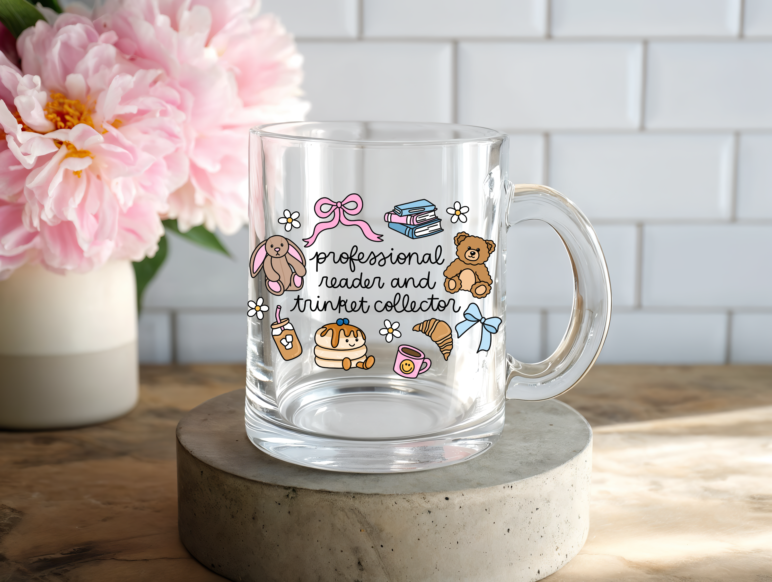 Profesional Reader and Trinket Collector Glass Mug