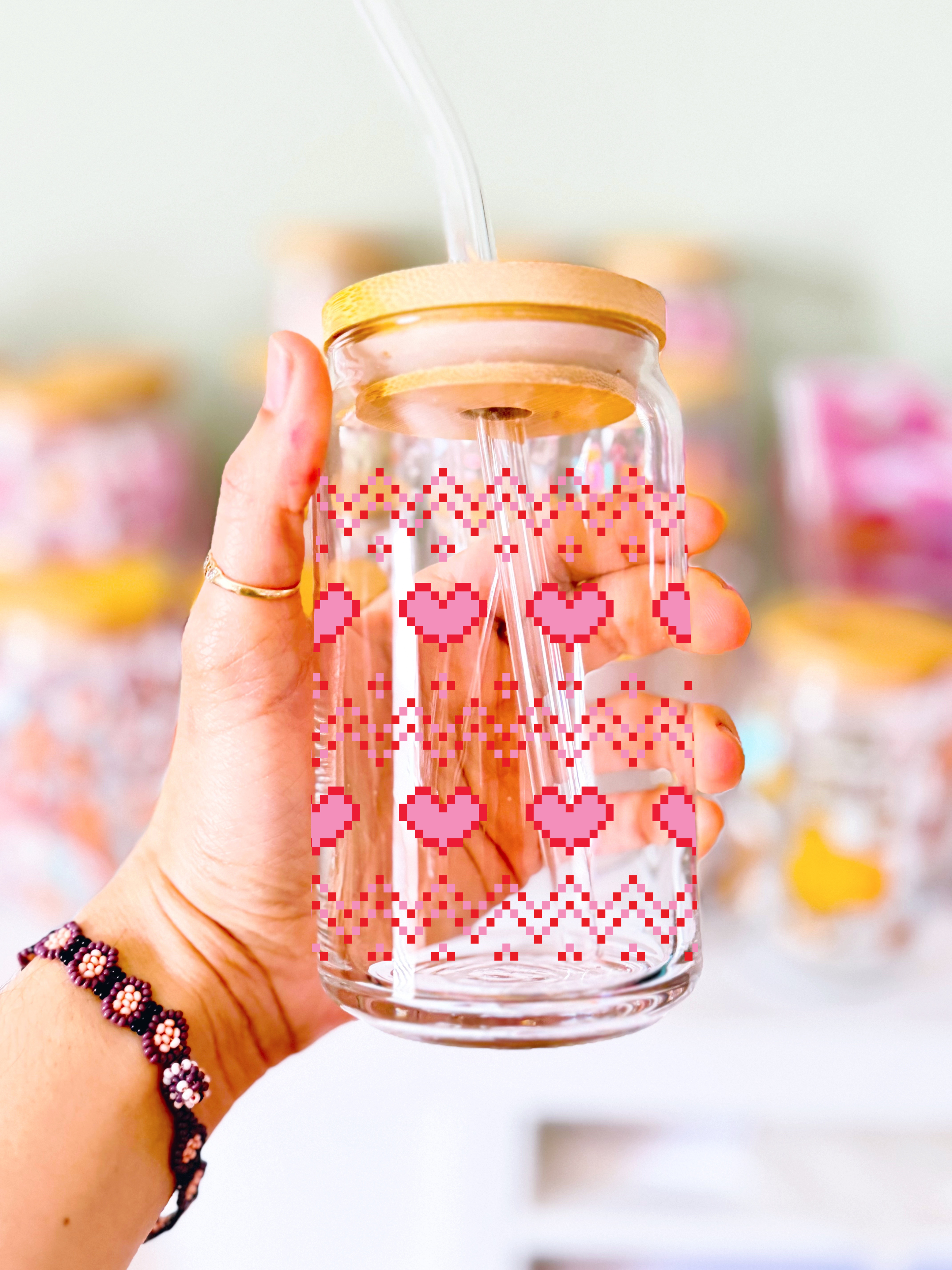 Xmas Sweater Glass Can